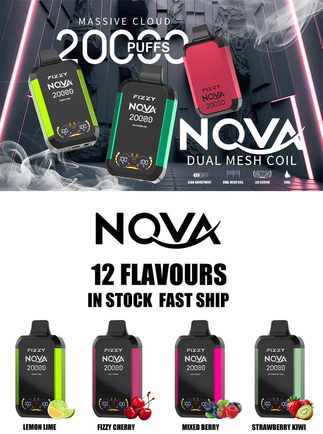 FIZZY 20K PUFF(NOVA)