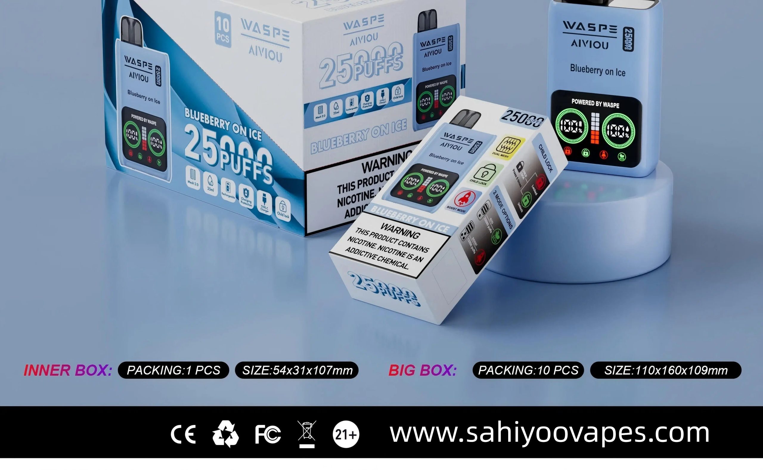 WASPE-25000-PUFFS-Dual-Mesh-Box