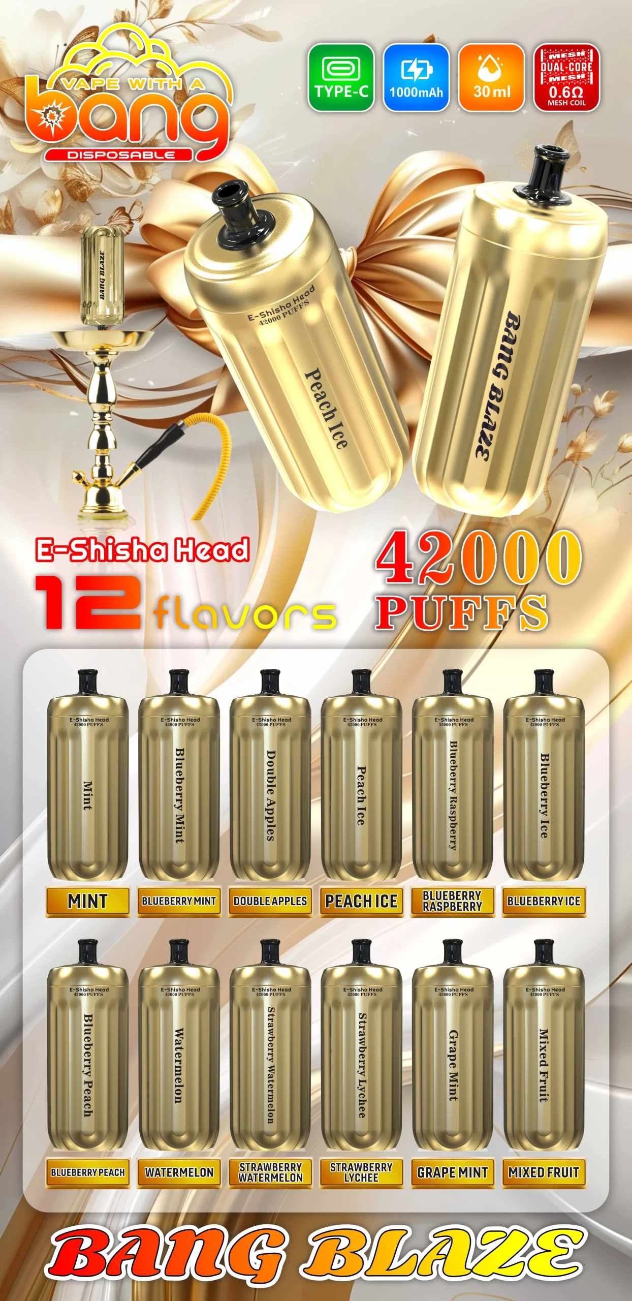 BANG E-SHISHA 42000 puffs