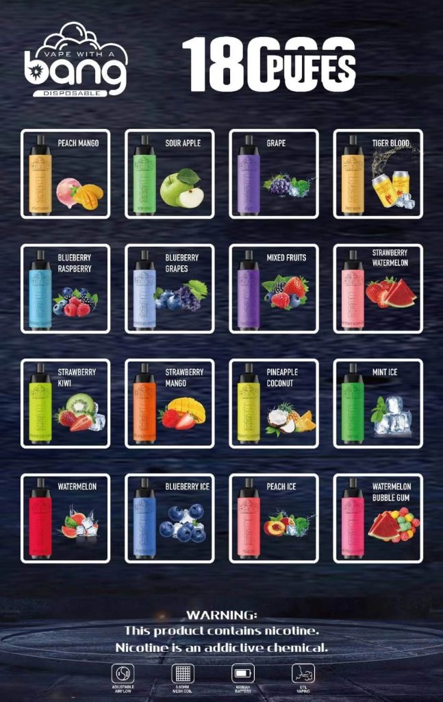 Bang DTL Disposable Vape 18000 Puffs -12 flavors