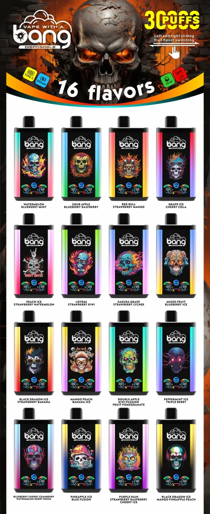 Bang doub-flavor puffs 30K-12 flavors