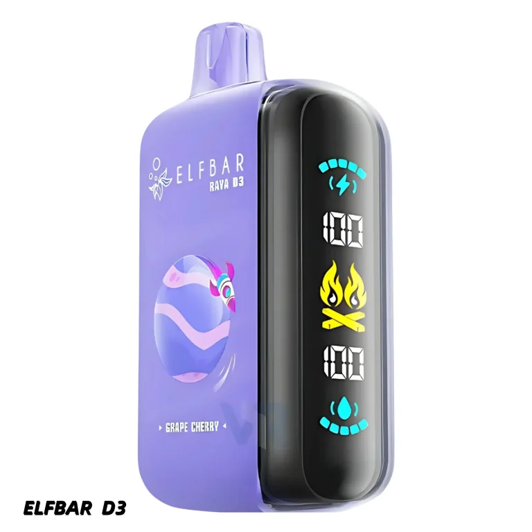 Elf Bar Rechargeable Disposable Vape With Screen Raya D3 25000 Puffs