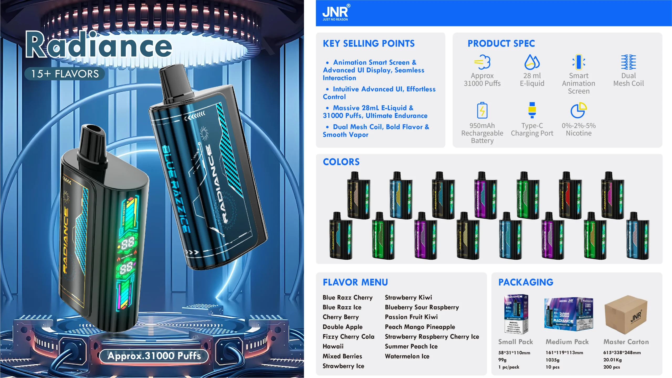 JNR Radiance Vape 31000