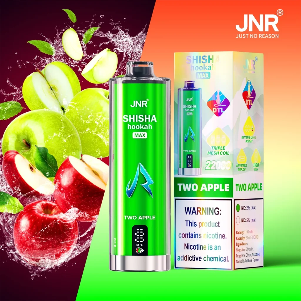 JNR Shisha Hookah Max 22K Disposable Vape 2 nicotine vape