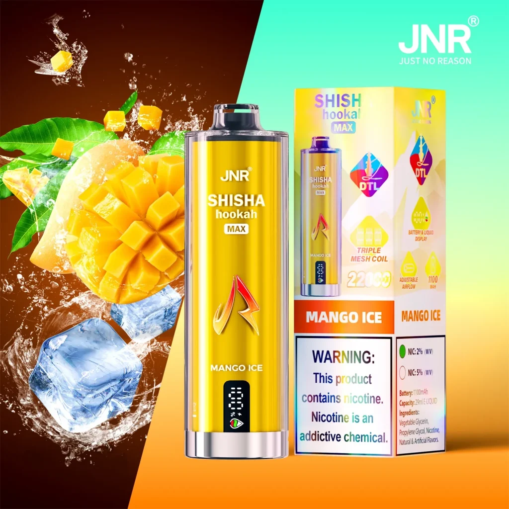 JNR Shisha Hookah Max 22K Disposable Vape 2 nicotine vape