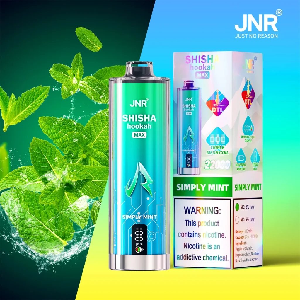 JNR Shisha Hookah Max 22K Disposable Vape 2 nicotine vape
