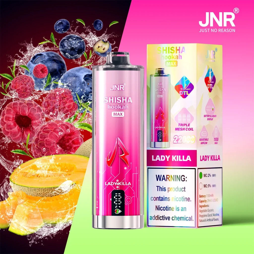 JNR Shisha Hookah Max 22K - Best DTL Disposable Vape