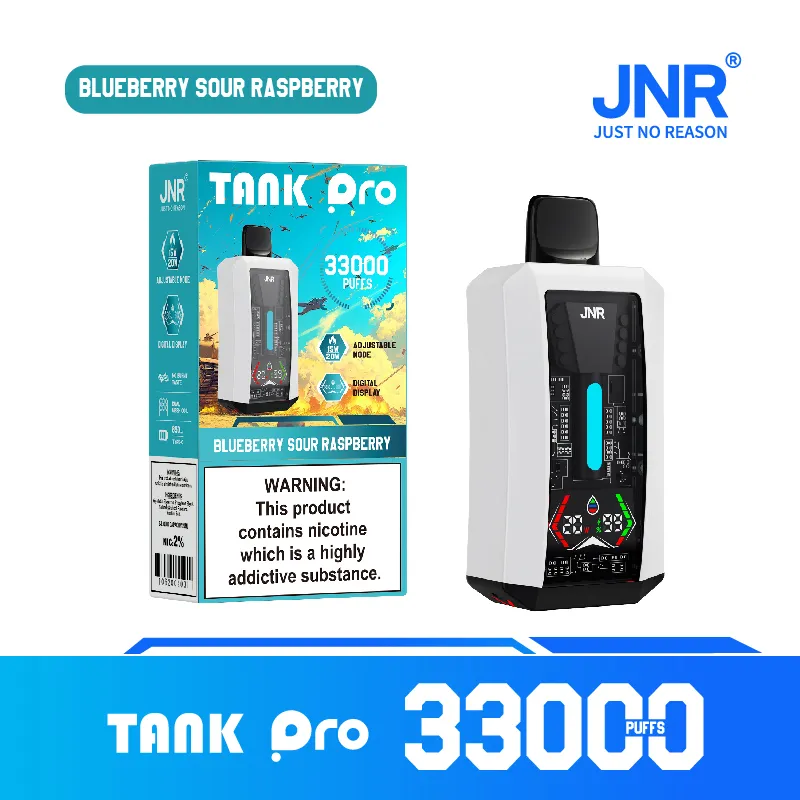 JNR Tank Pro 33K 2% Nicotine Disposable Vape With Digital Screen