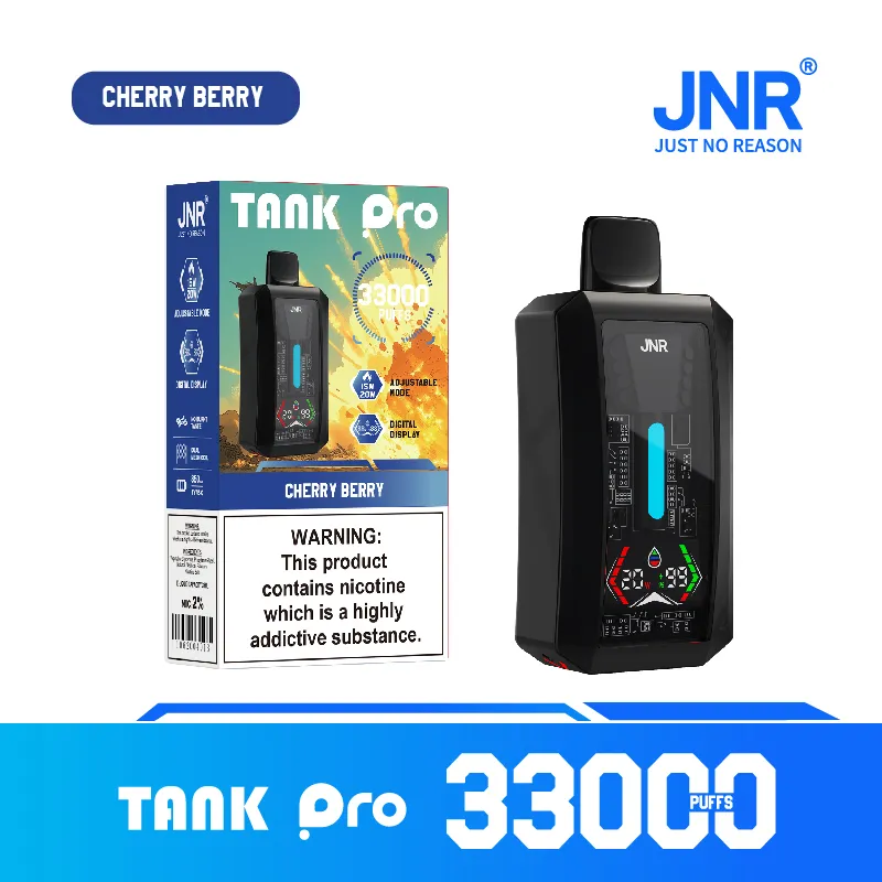 JNR Tank Pro 33K 2% Nicotine Disposable Vape With Digital Screen