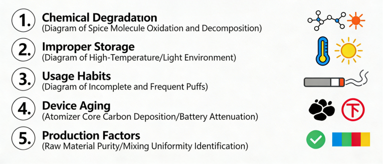 Five reasons why disposable e-cigarettes lose their flavor