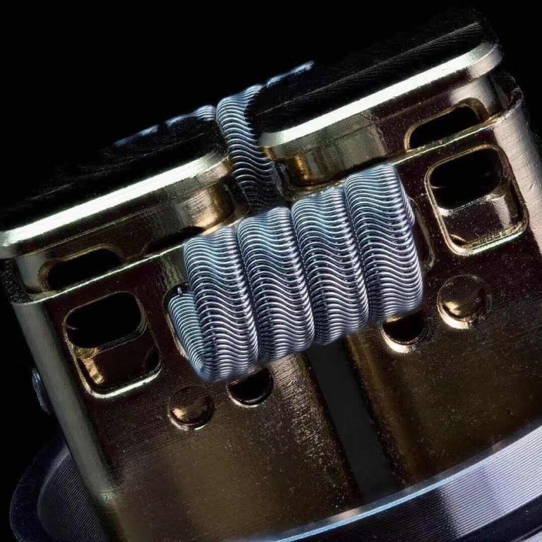 This vape coil’s structure (turns, wire thickness) sets its coil resistance—a driver of how coil resistance affect the flavor of vapes: resistance controls heating.