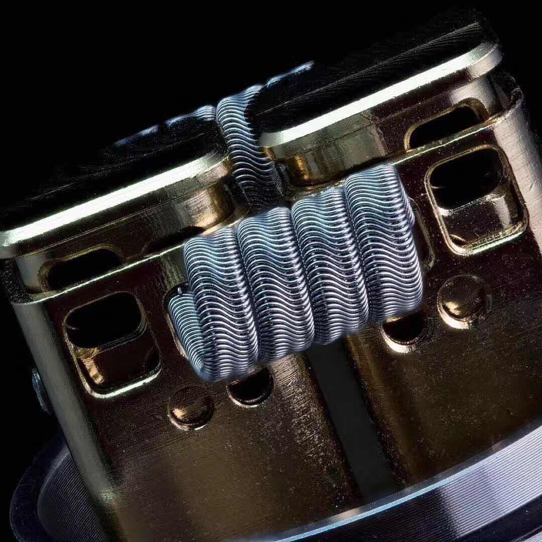 This vape coil’s structure (turns, wire thickness) sets its coil resistance—a driver of how coil resistance affect the flavor of vapes: resistance controls heating.