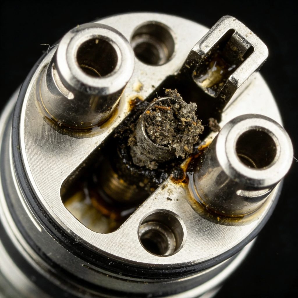 Electronic cigarette airflow channel blockage