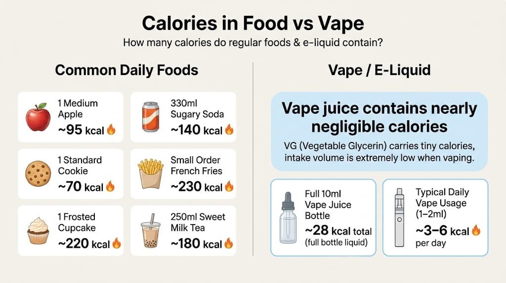 Calories in Food vs Vape